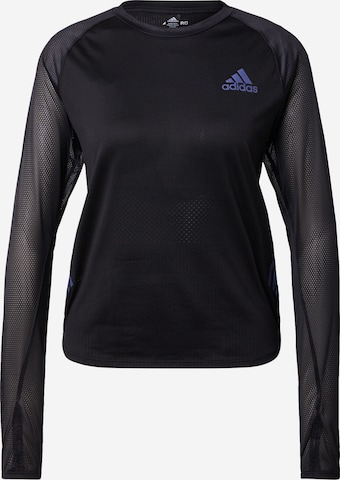 ADIDAS SPORTSWEARTehnička sportska majica 'Parley Adizero' - crna boja: prednji dio