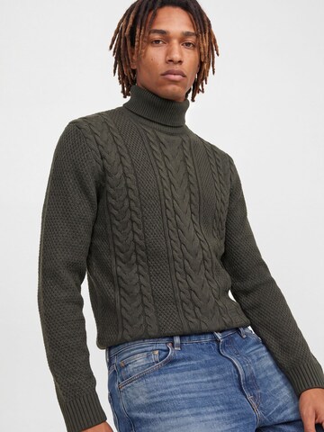 JACK & JONES Sweater 'JJJAMES' in Green
