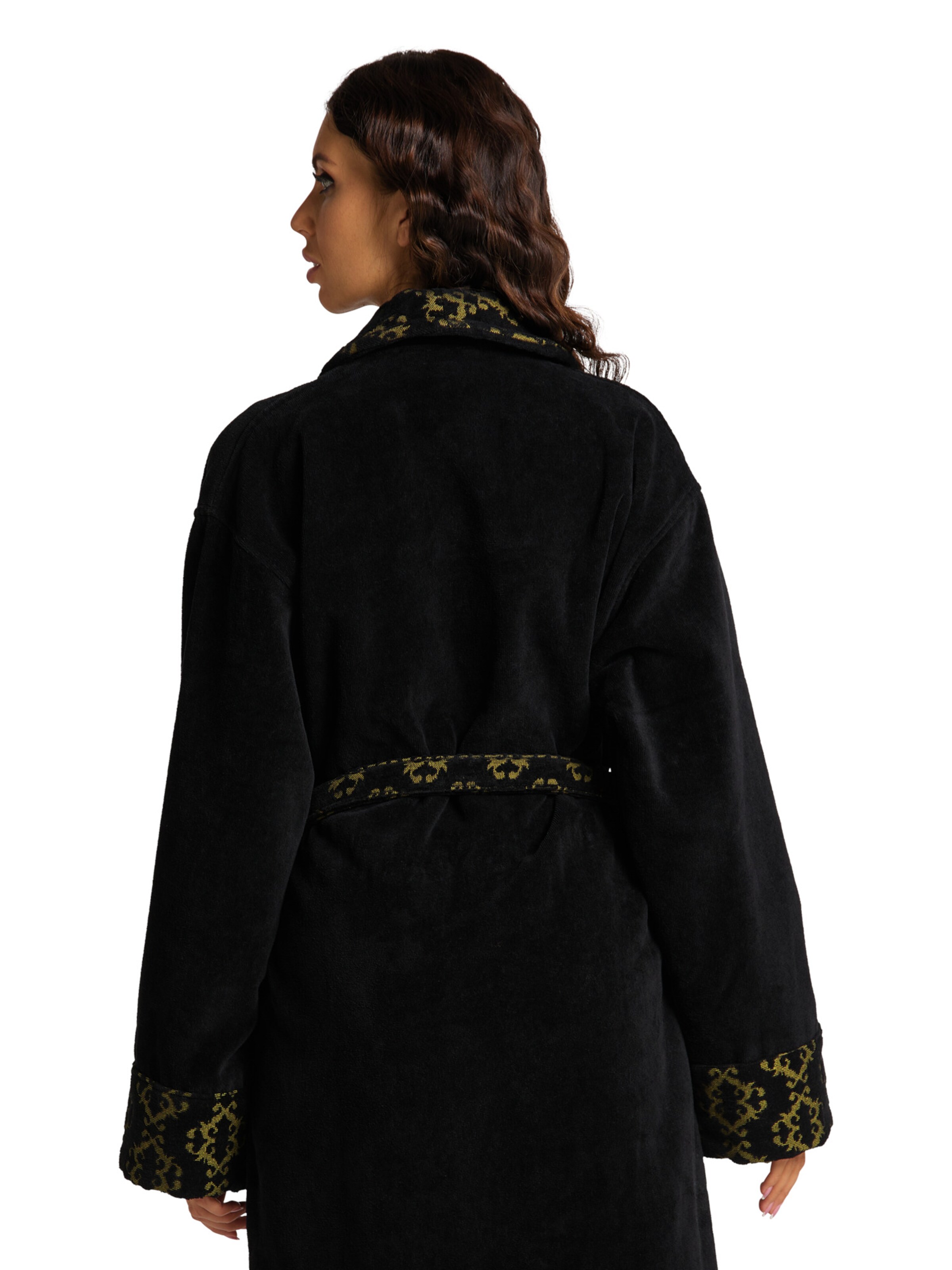 Carlo Colucci Bathrobe short 'Raffaele' in Black