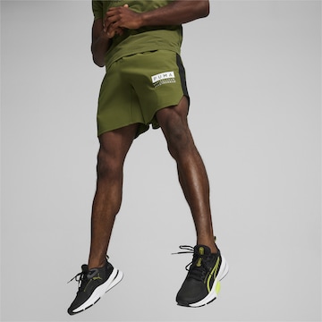 PUMA Regular Workout Pants 'Fuse 7' in Green: front