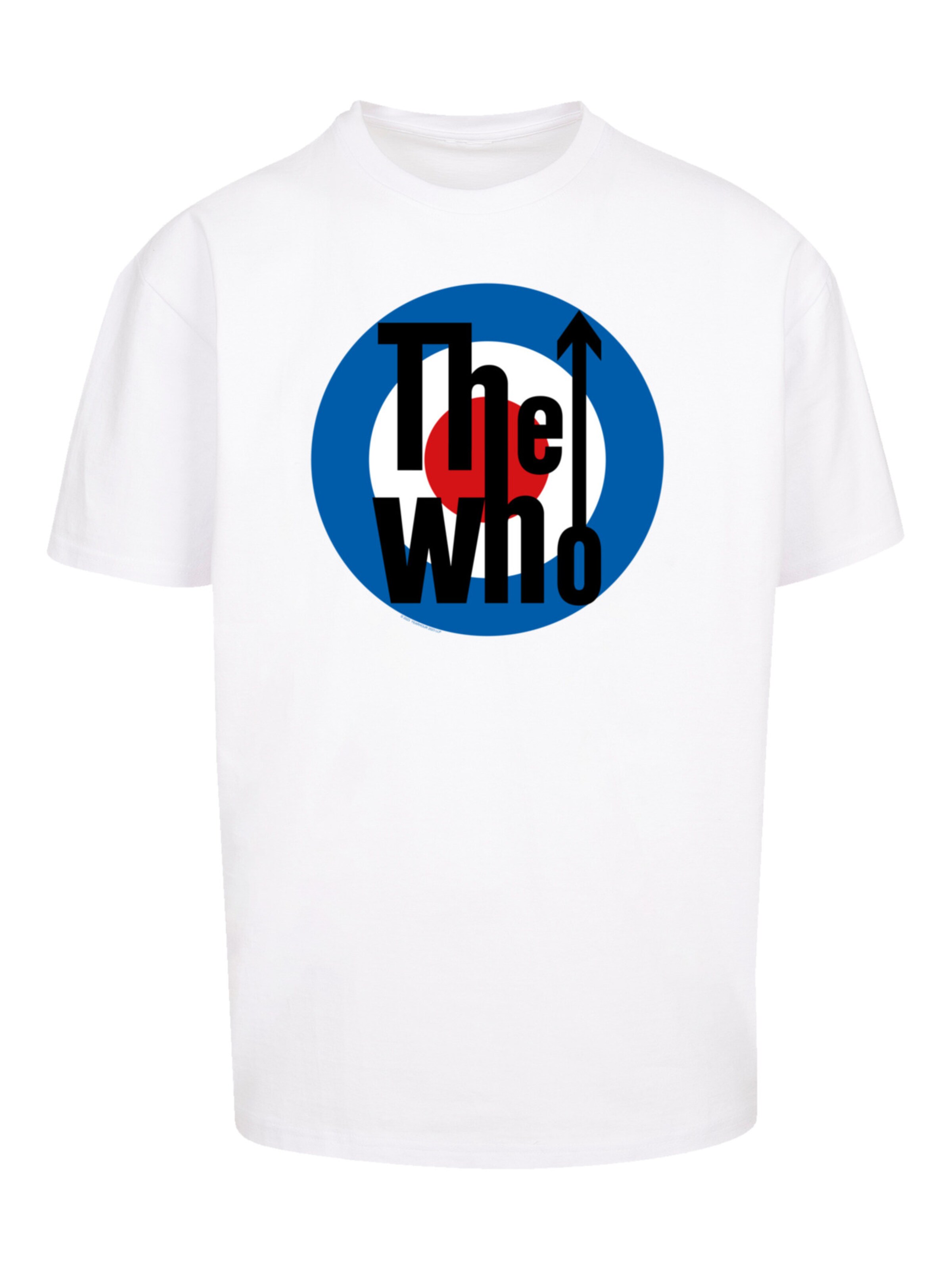 T-Shirt 'The Who Target' F4NT4STIC en blanc : devant