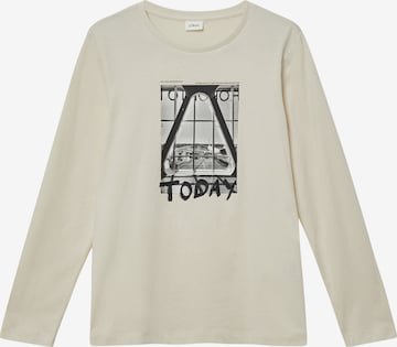 T-Shirt s.Oliver en beige : devant