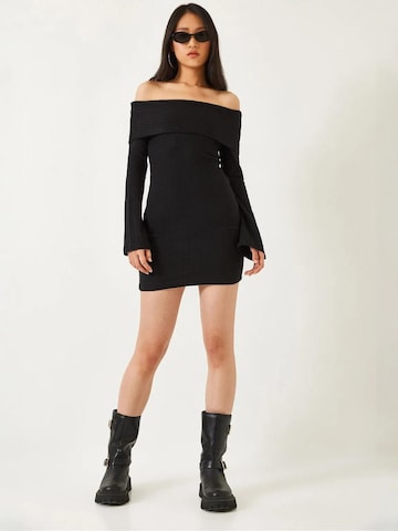 Bianco Lucci Gebreide jurk in Zwart