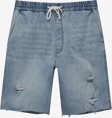 Pull&Bear Spodnie w kolorze niebieski: przód