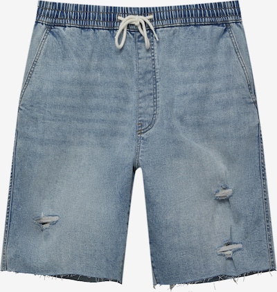 Pull&Bear Pantalon en bleu denim, Vue avec produit