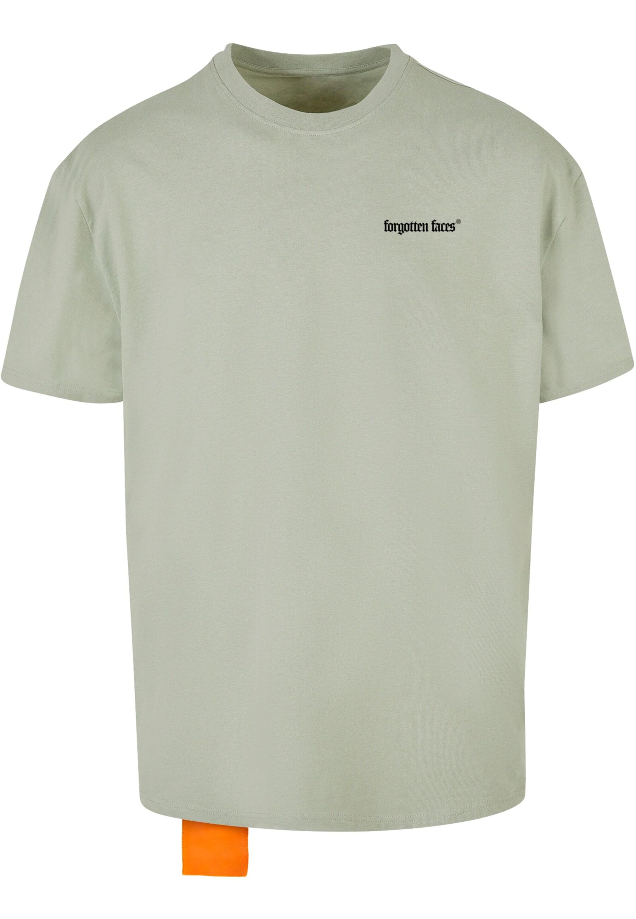 Forgotten Faces Tričko 'Braids' – zelená: přední strana