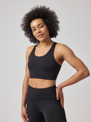 SNOCKS Bustier Sport bh in Zwart: voorkant