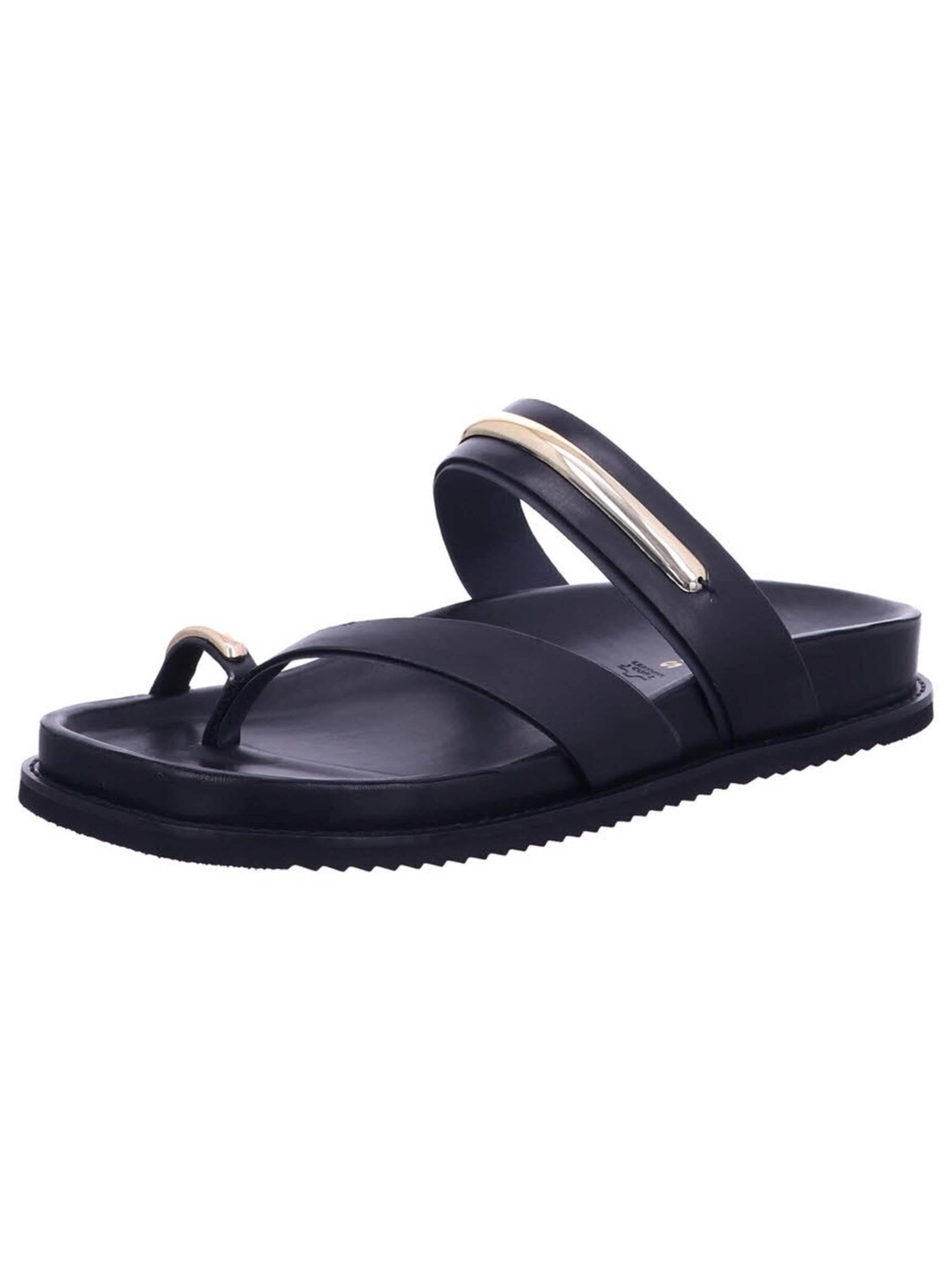 Tamaris - Zapatos abiertos 'Pantolette Damen 1-27415-46-001 Echtleder in schwarz' en negro: frente