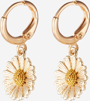 Boucles d'oreilles 'Flower' Fräulein Wunder en or : devant