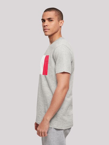 T-Shirt 'Frankreich Flagge France distressed' F4NT4STIC en gris