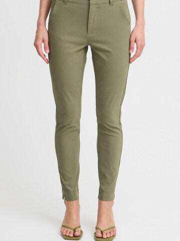 Slimfit Pantaloni chino 'Dixi' di b.young in verde: frontale