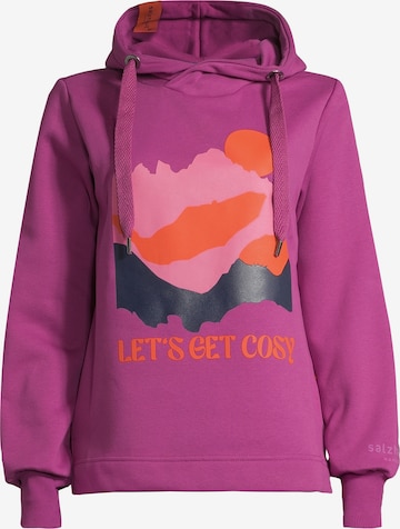 salzhaut Sweatshirt 'SABBELTRIENE' in Lila: voorkant