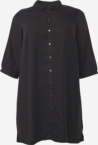 Camicia da donna 'LUANA' di Zizzi in nero: frontale