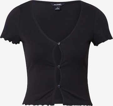 Monki - Camiseta en negro: frente