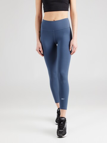 Skinny Pantalon de sport 'ACTIV COLL DREAMBLEND' Reebok en bleu : devant