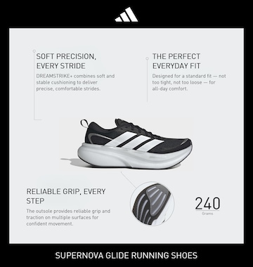 ADIDAS PERFORMANCE Παπούτσι για τρέξιμο 'SUPERNOVA GLIDE' σε μαύρο