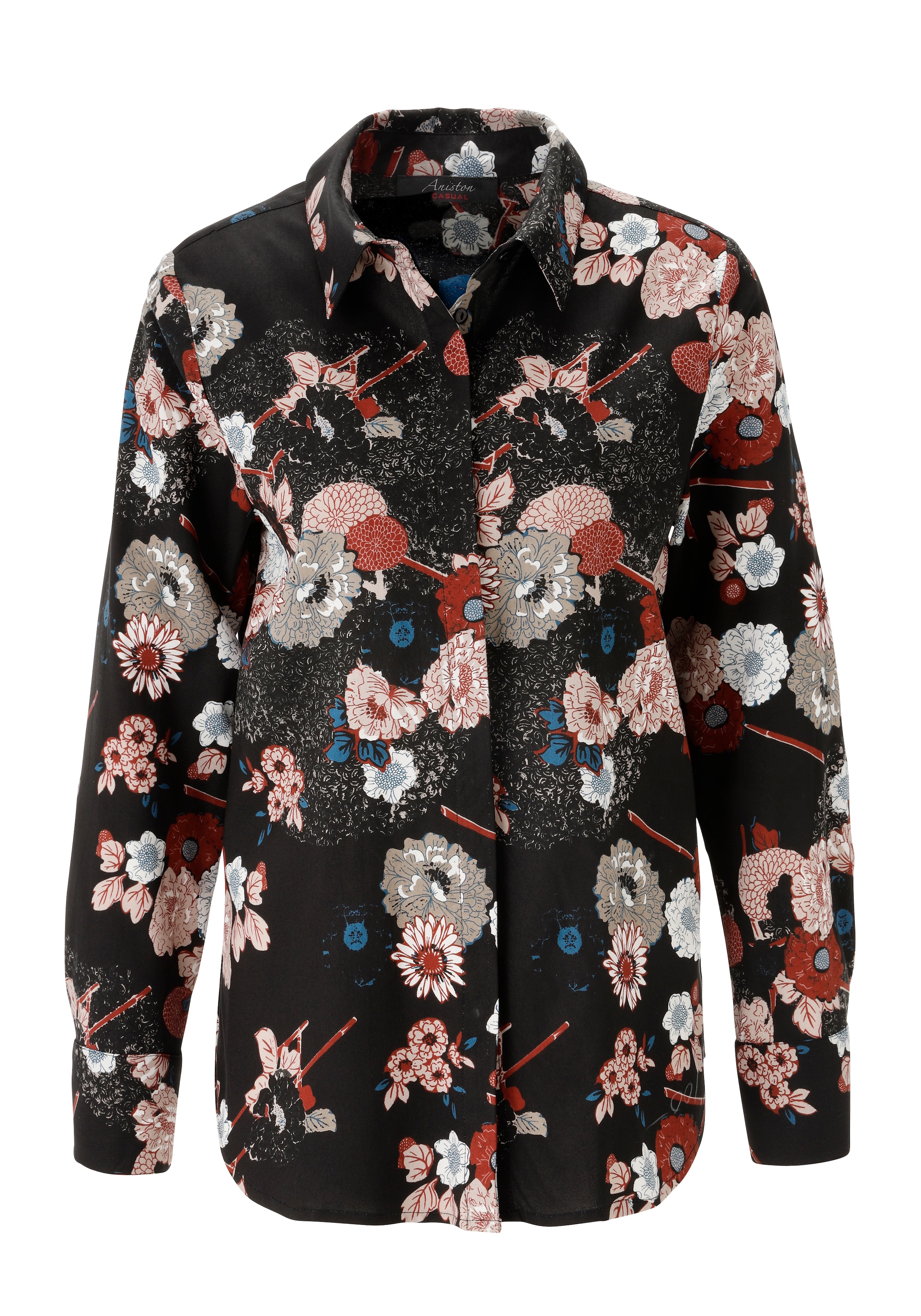 Aniston CASUAL Bluse in Schwarz: Vorderseite