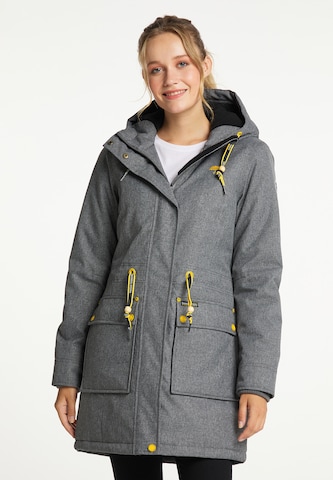 Schmuddelwedda Winter Jacket in Grey: front