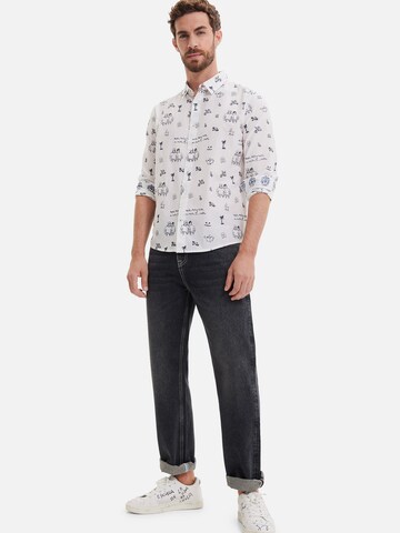 Desigual Regular fit Button Up Shirt 'Frank' in White