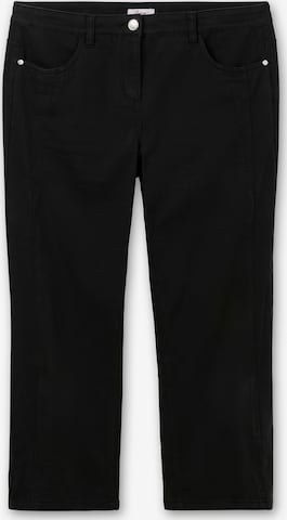 SHEEGO Slim fit Trousers in Black: front