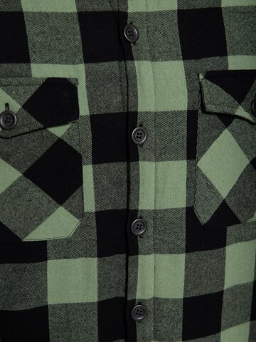 King Kerosin Regular fit Button Up Shirt in Green