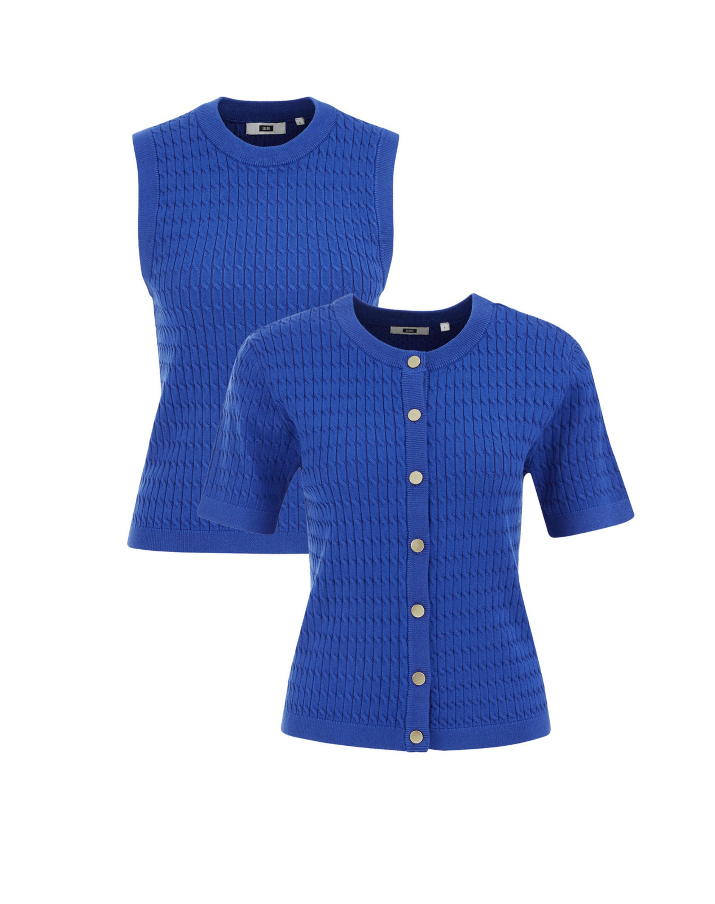 mėlyna WE Fashion Kardiganas