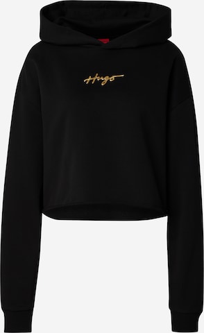 HUGO Sweatshirt 'Dephana 1' in Black: front