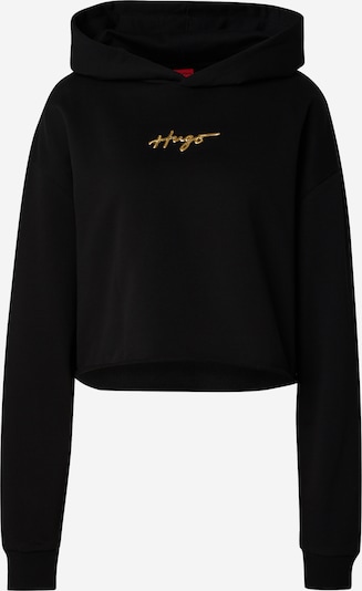 HUGO Red Sweatshirt 'Dephana 1' in de kleur Goudgeel / Zwart, Productweergave