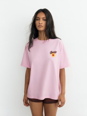 Pull&Bear Shirt in Pink: front