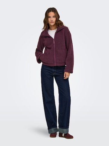 ONLY Fleecejacke 'ONLMegan' in Rot