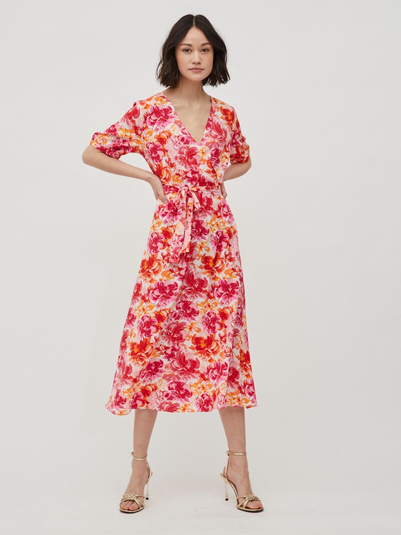 VILA Sommarklänning 'Luna' i Röd, Vinröd ABOUT YOU