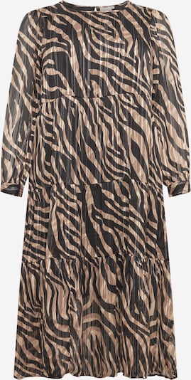 KAFFE CURVE Jurk 'Venke' in de kleur Champagne / Zwart / Wit, Productweergave