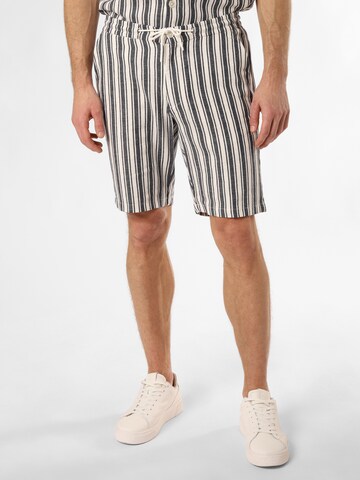 Finshley & Harding London Regular Broek 'Cox' in Blauw: voorkant