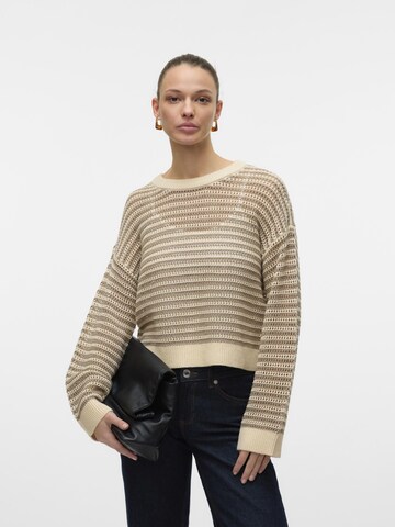 VERO MODA Pulover 'VMNew Madera' | bež barva: sprednja stran