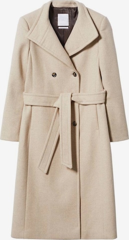 MANGO Between-Seasons Coat 'Sirenita' in Beige: front