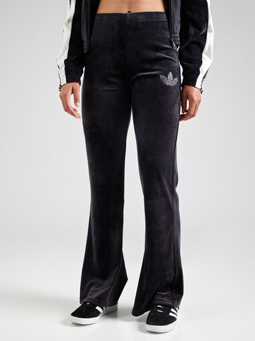 ADIDAS ORIGINALS Flared Hose 'Trefoil' in Schwarz: Vorderseite