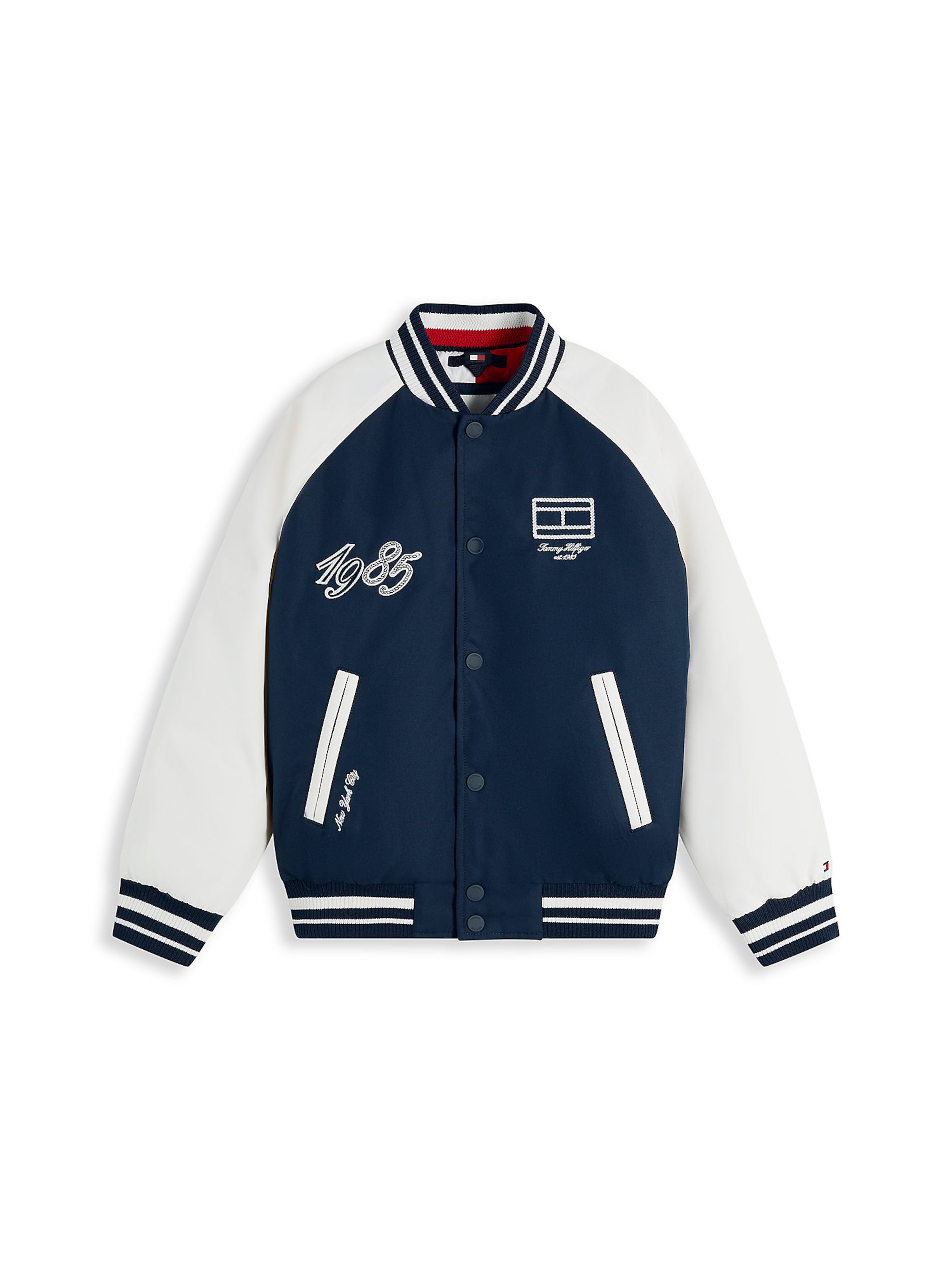 TOMMY HILFIGER Přechodná bunda – modrá: přední strana