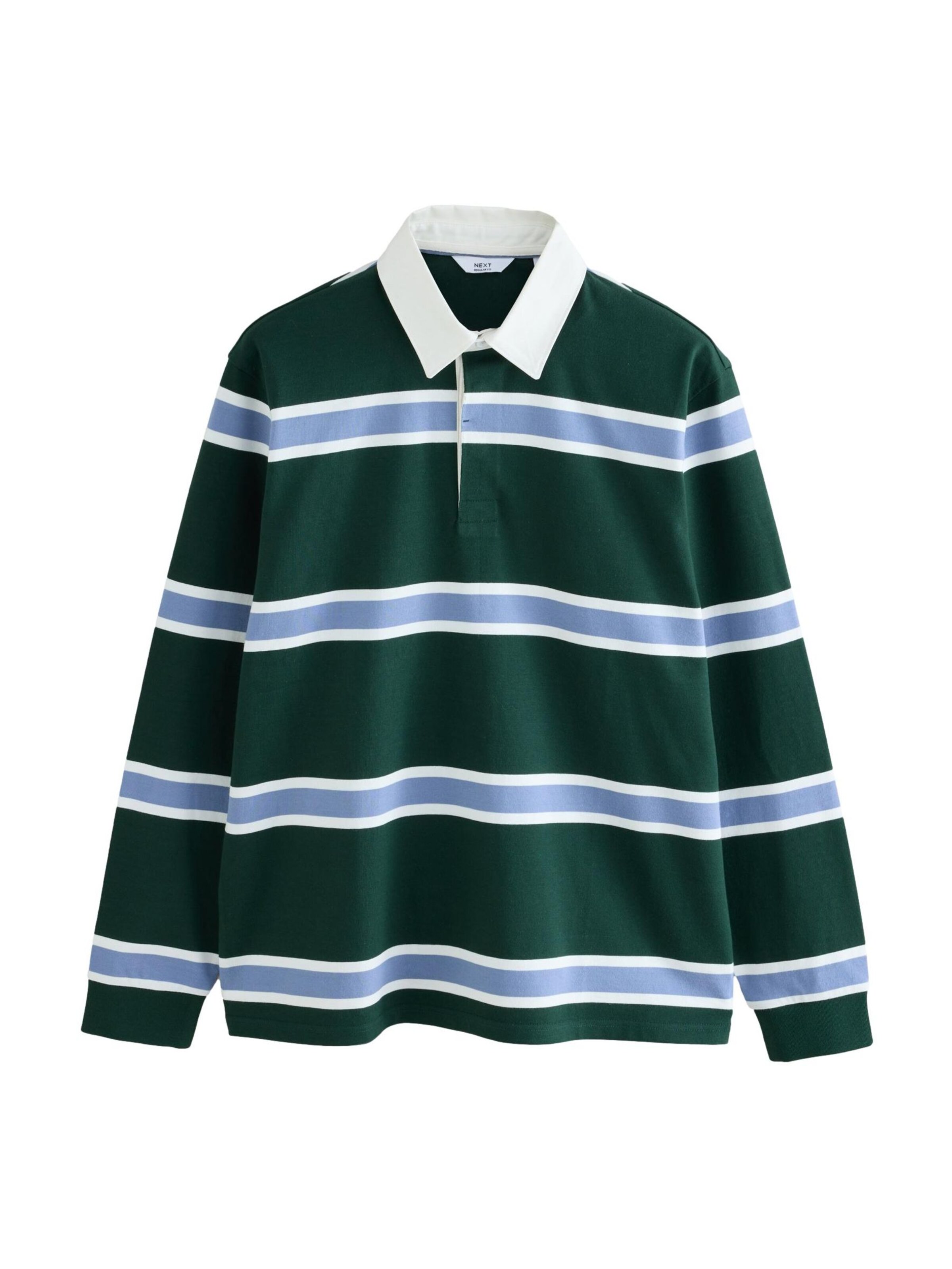 Next Poloshirt in S in opal / dunkelgrün / weiß, Produktansicht