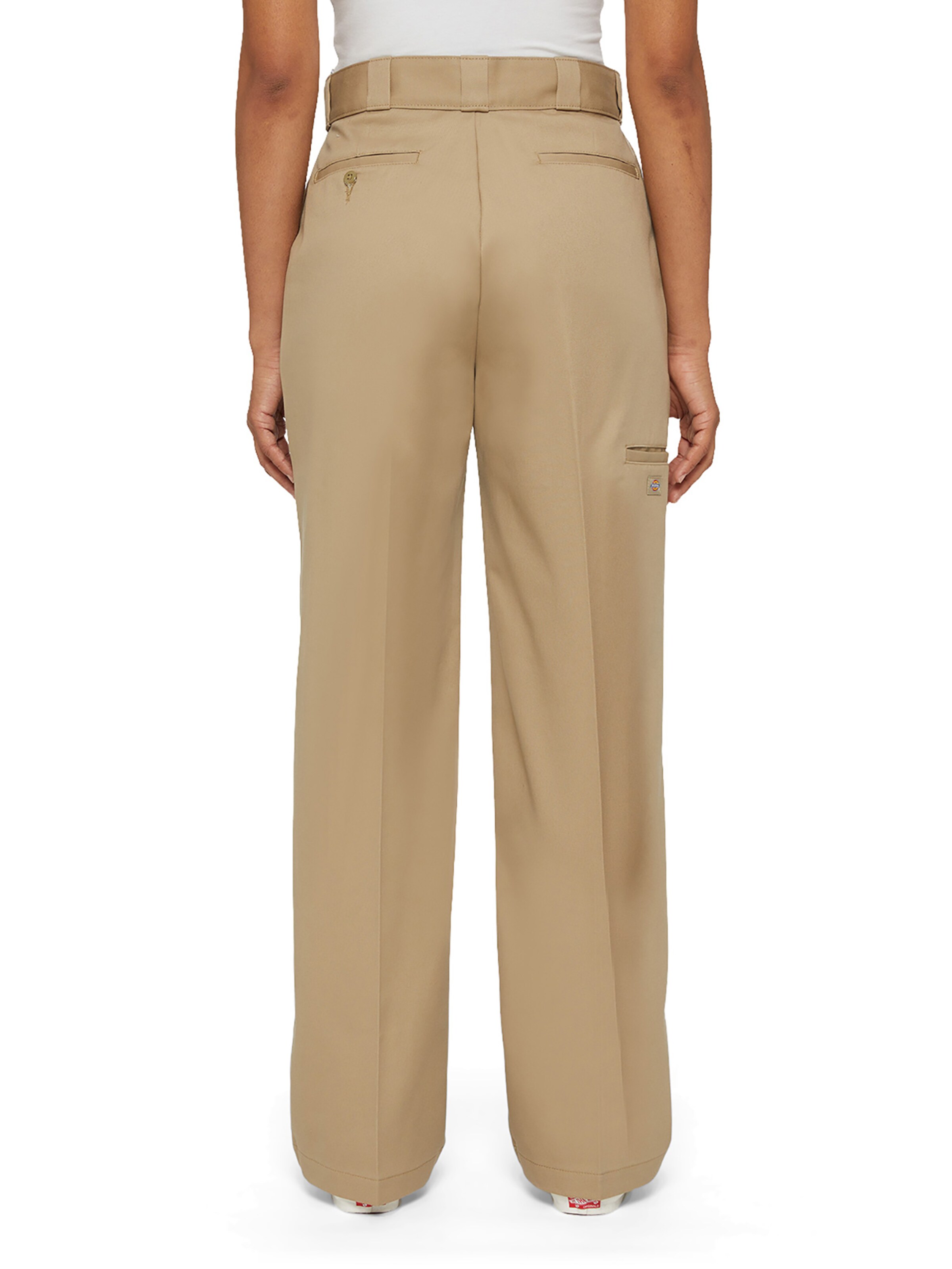 DICKIES Wide leg Trousers with creases in Beige