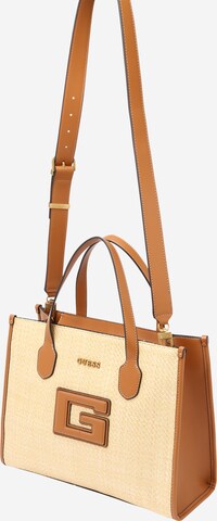 GUESS Käsilaukku 'Status 2 Compartment' värissä beige