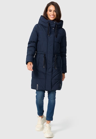 NAVAHOO Winter Coat 'Zuckertatze XIV' in Blue: front