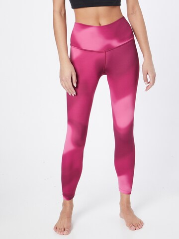 NIKE Skinny Sportbroek in Roze: voorkant