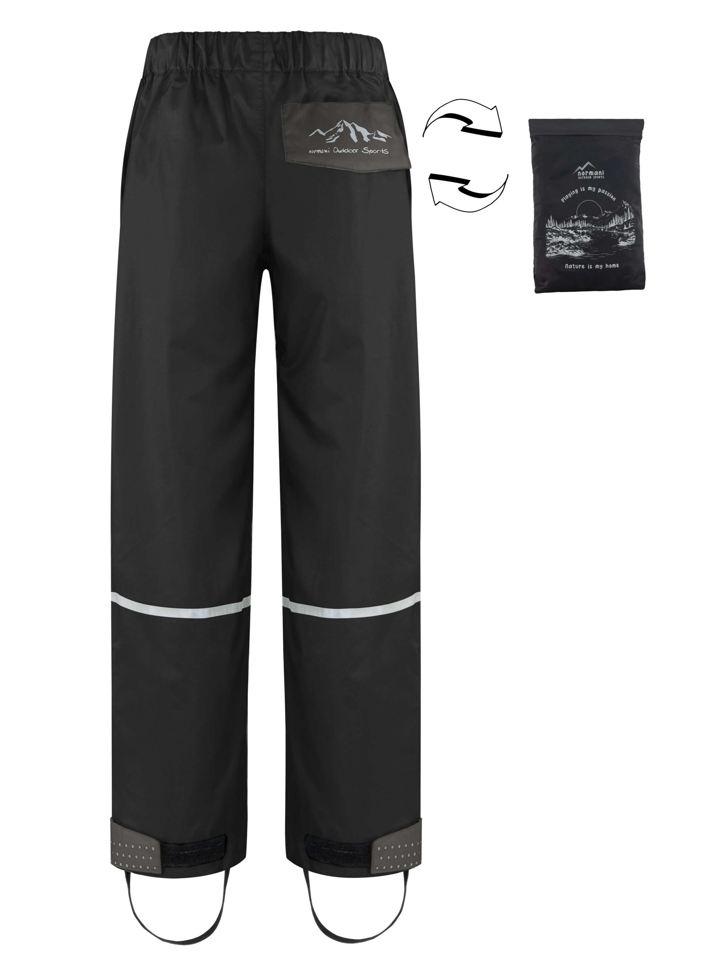 Regular Pantalon d'extérieur 'Thurlow' normani en noir