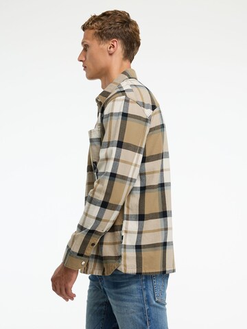 CHASIN' Regular fit Button Up Shirt 'Axel Xedo' in Beige