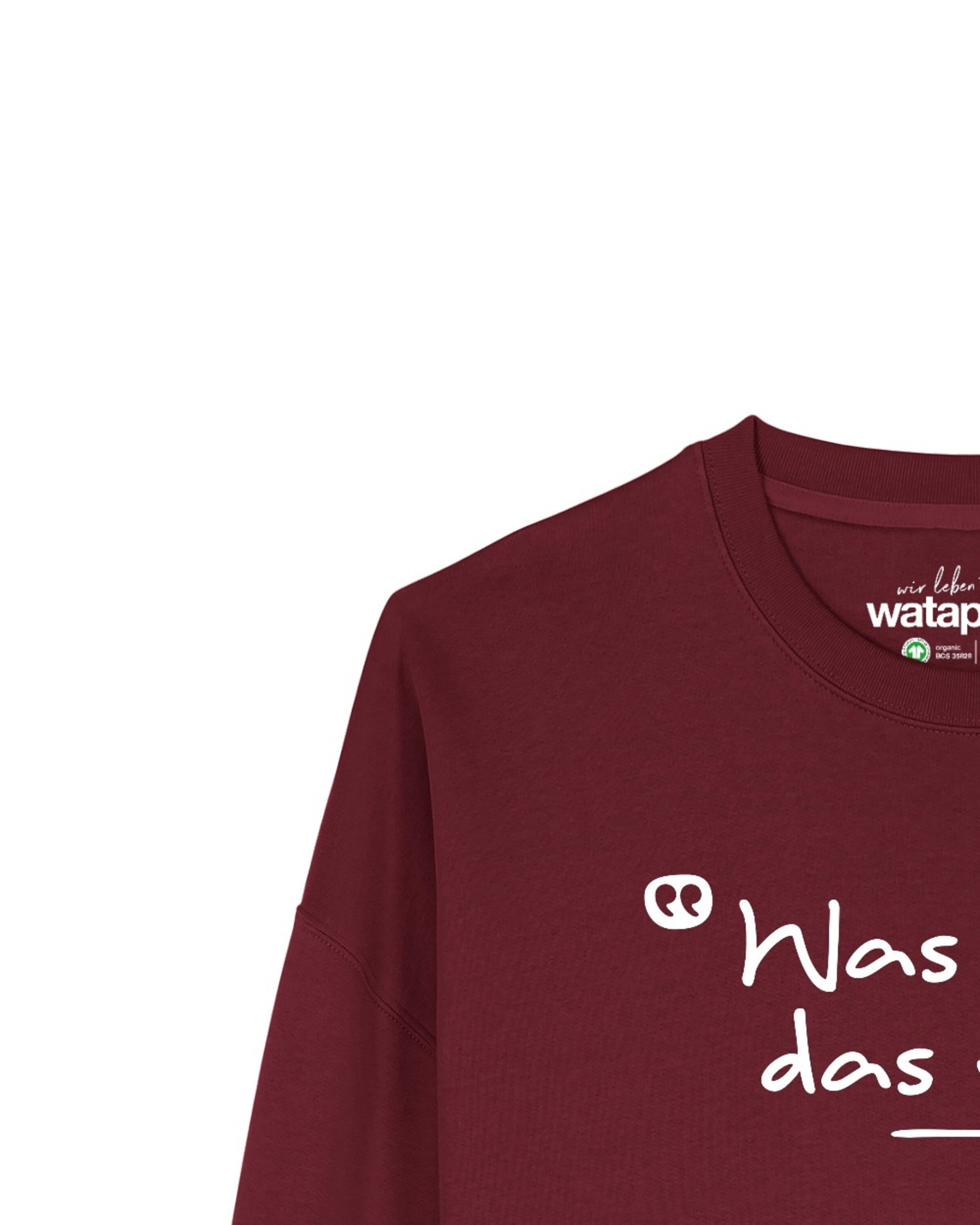 Sweat-shirt 'Was Muss Das Muss' Watapparel en rouge