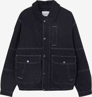 Veste mi-saison Pull&Bear en noir : devant