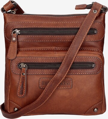 HILL BURRY Schoudertas in Bruin: voorkant