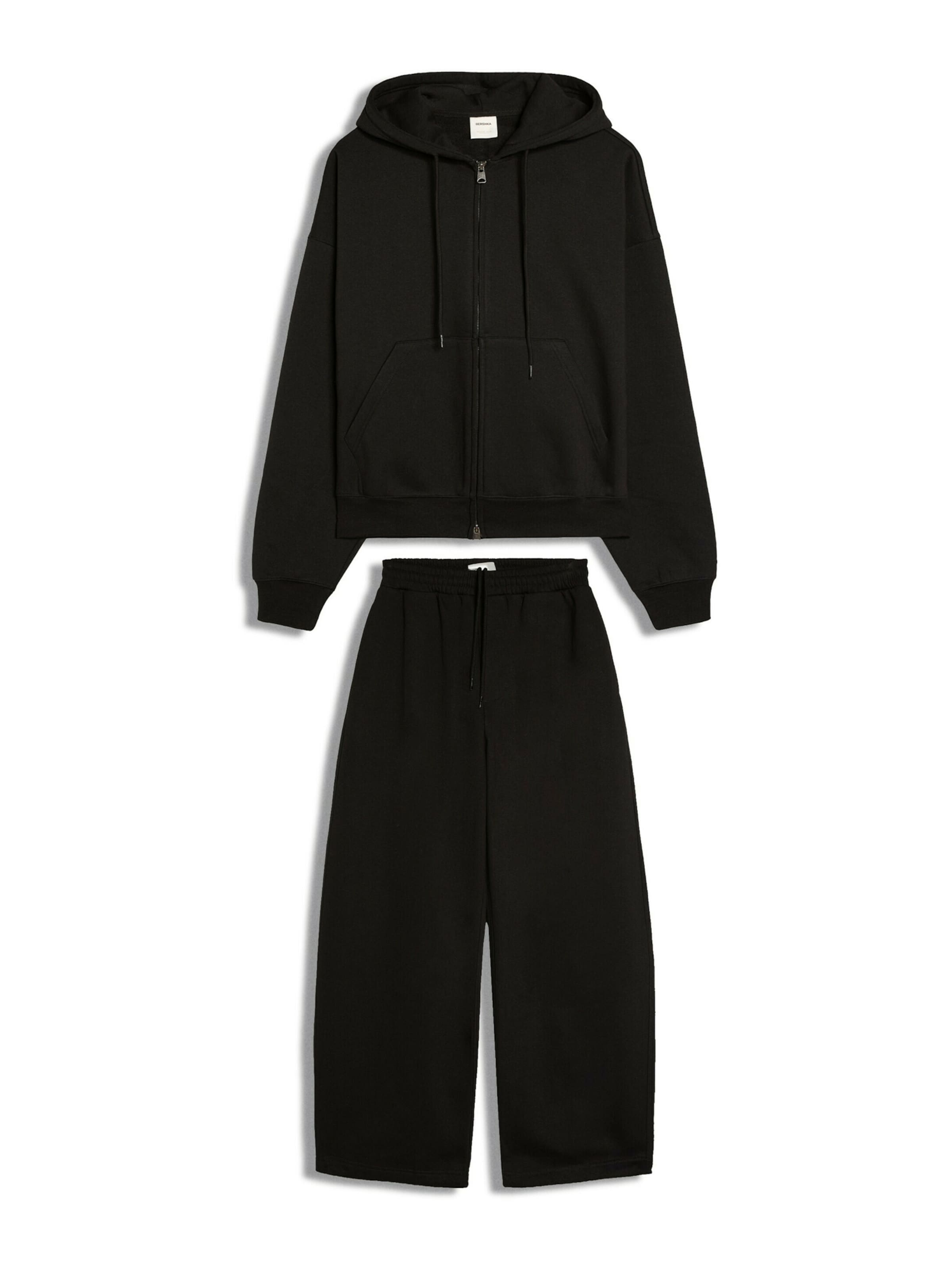 Survêtement Bershka en noir : devant