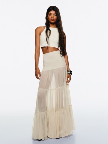Jupe Bershka en beige : devant