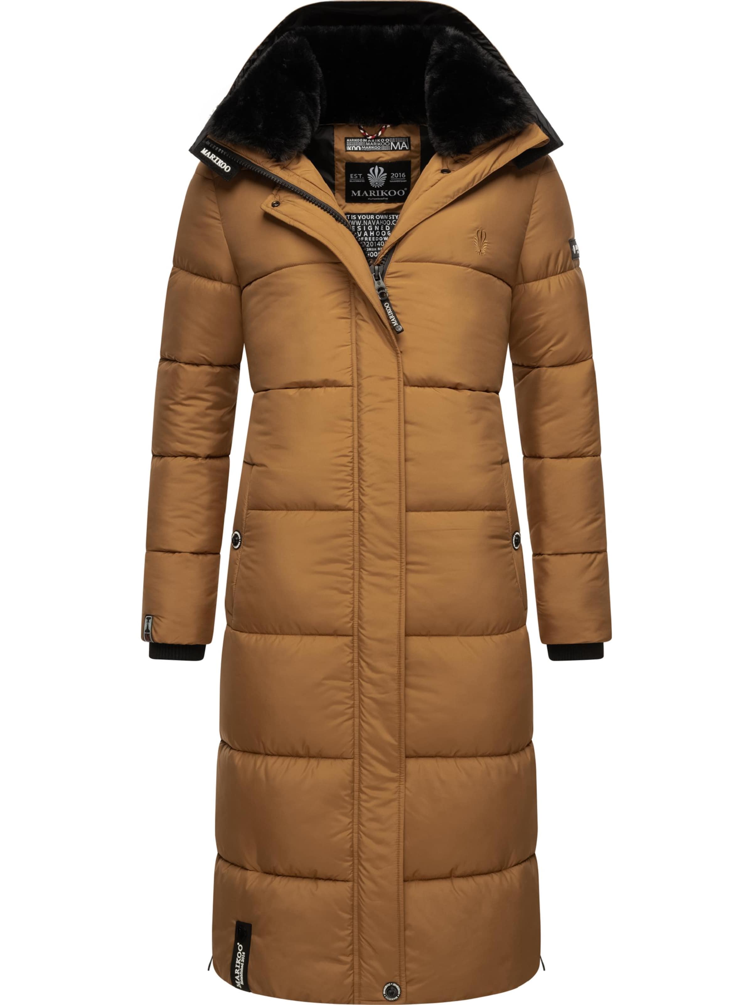 Manteau d’hiver MARIKOO en marron : devant